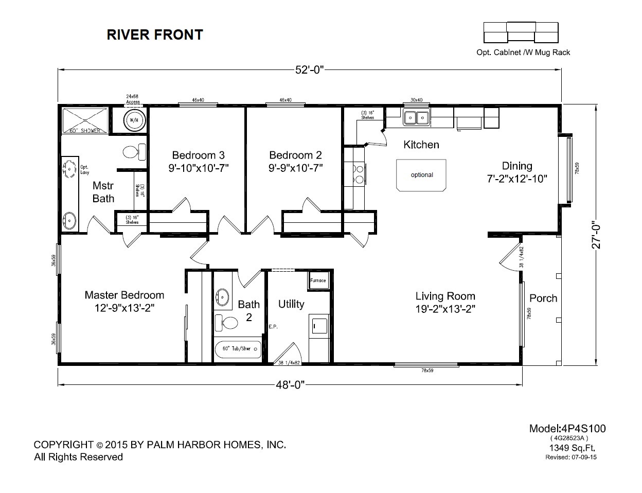 Palm Harbor 3 Bedroom Manufactured Home River Front for 124,901